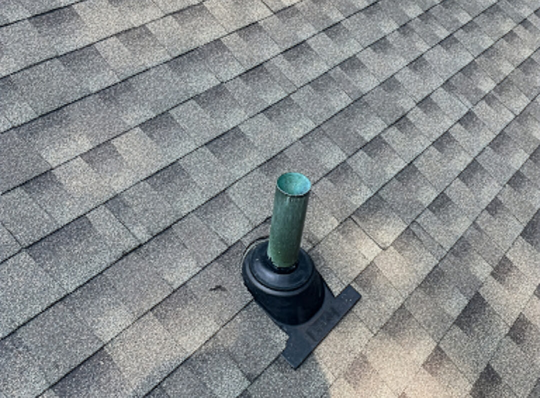 Grey shingle roof