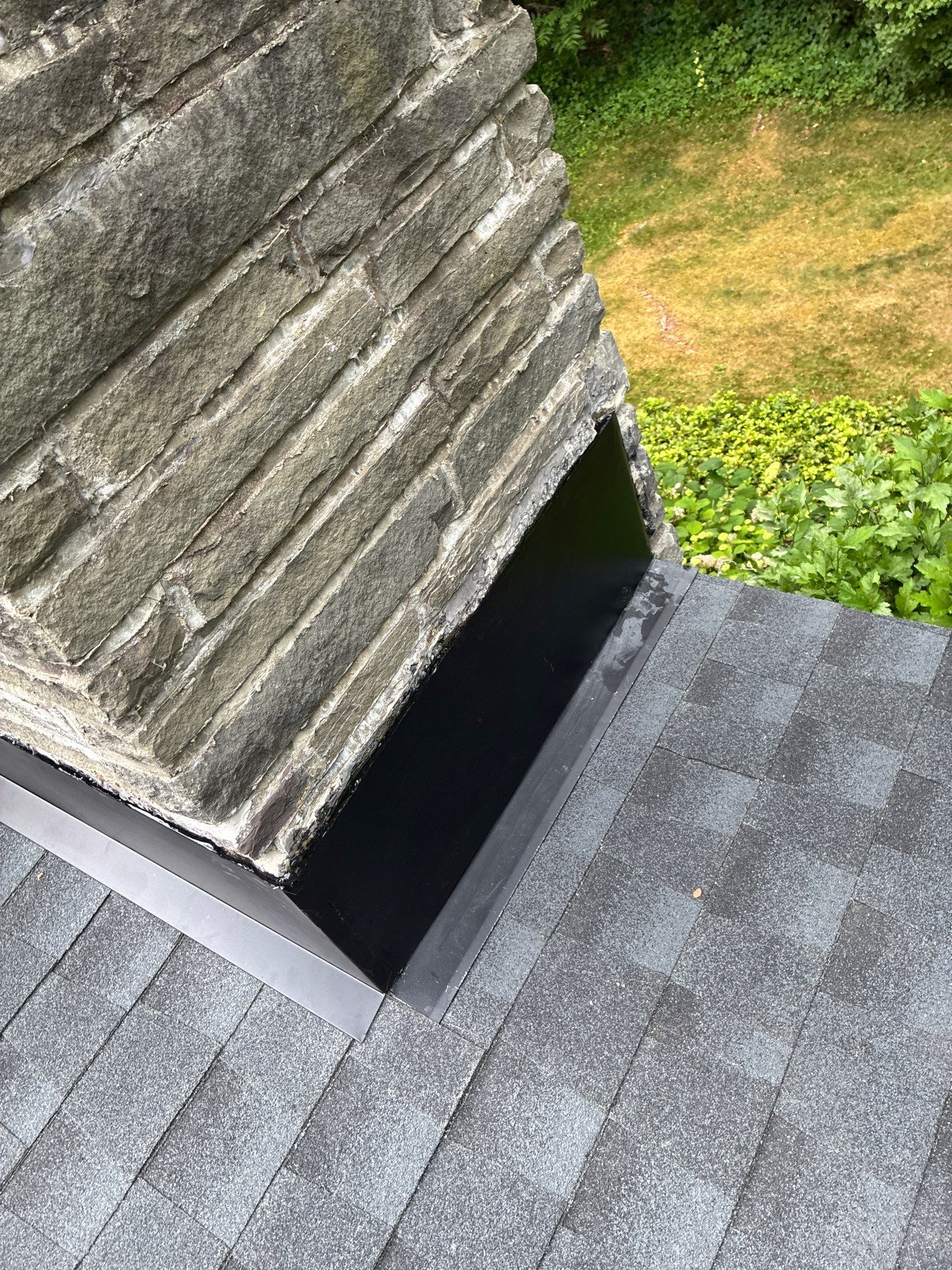 restored stone chimney